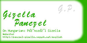 gizella panczel business card